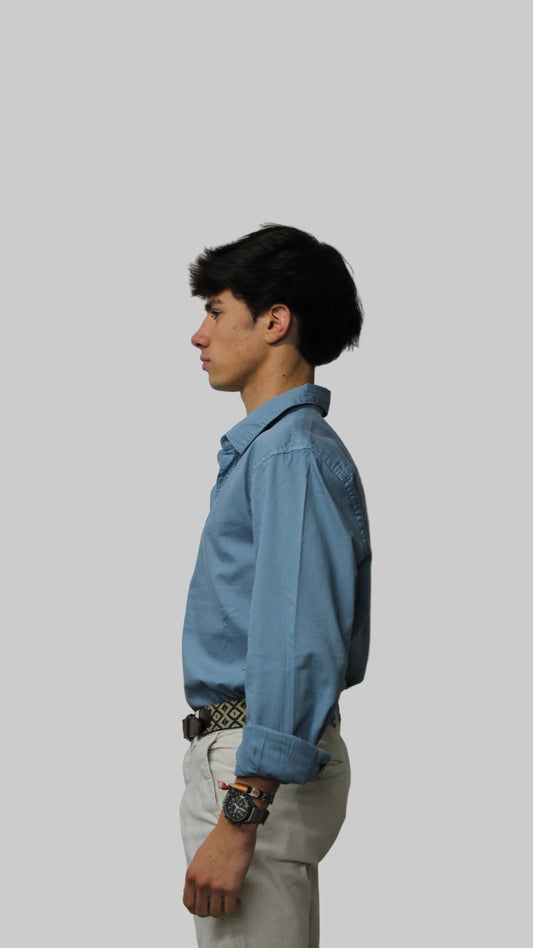 CAMISA ESTRADA AZUL
